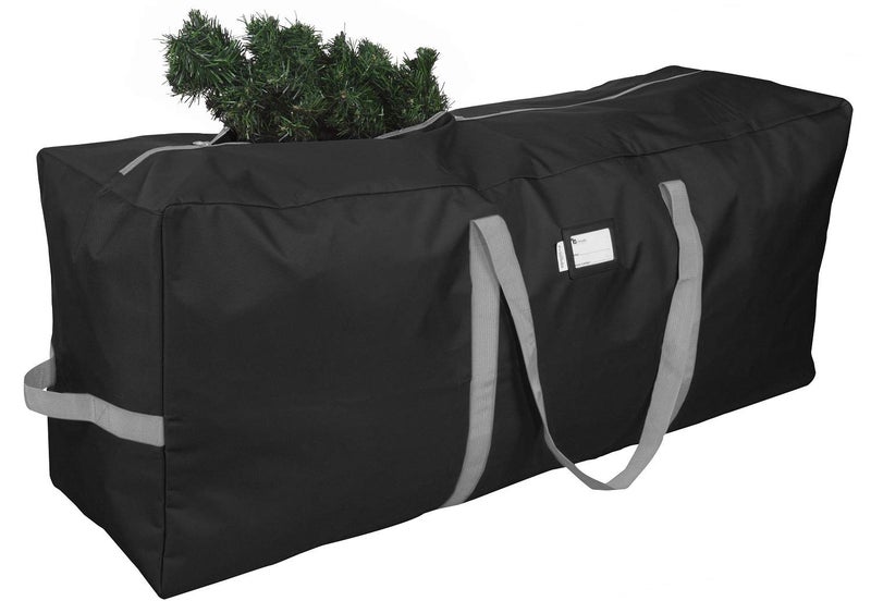 Primode Christmas Tree Storage Bag Fits Up to 9 Ft Tall Disassembled Trees 25 H X 20 W X 65 L Durable 600D Oxford Material Heavy Duty Xmas Storage Container Black