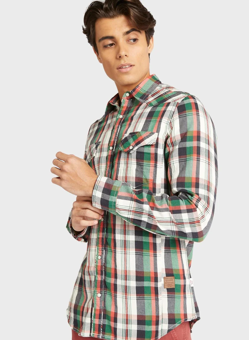Lee Cooper Checked Slim Fit Shirt