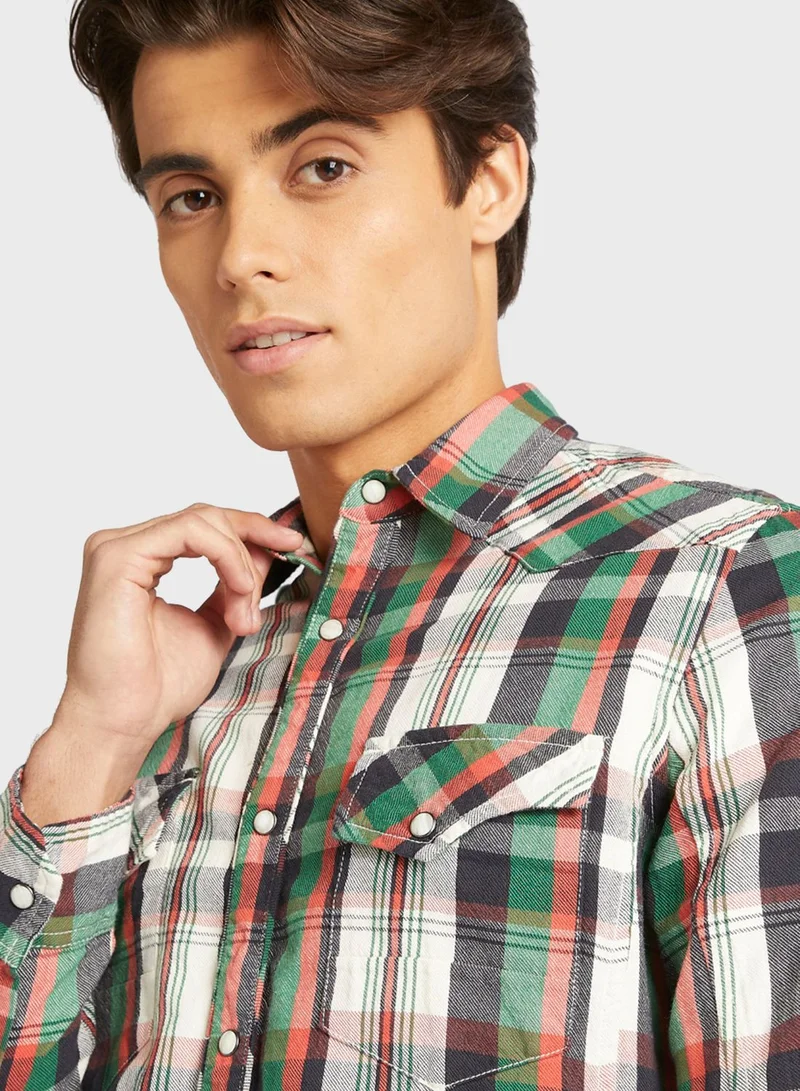 Lee Cooper Checked Slim Fit Shirt