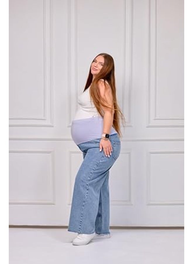 Tobay Wide-leg maternity jeans – a relaxed, comfortable design with stretchy fabric that supports the belly – a stylish and modern look for all stages of pregnancy - Image 4