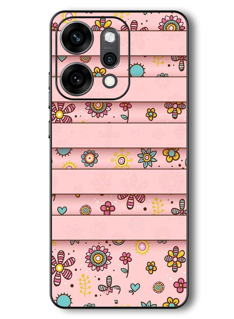 Theodor Case Compatible with Oppo Reno 14 Pro 6.83 Inch Protection Shockproof Bumper Cover Small Flowers - Image 1
