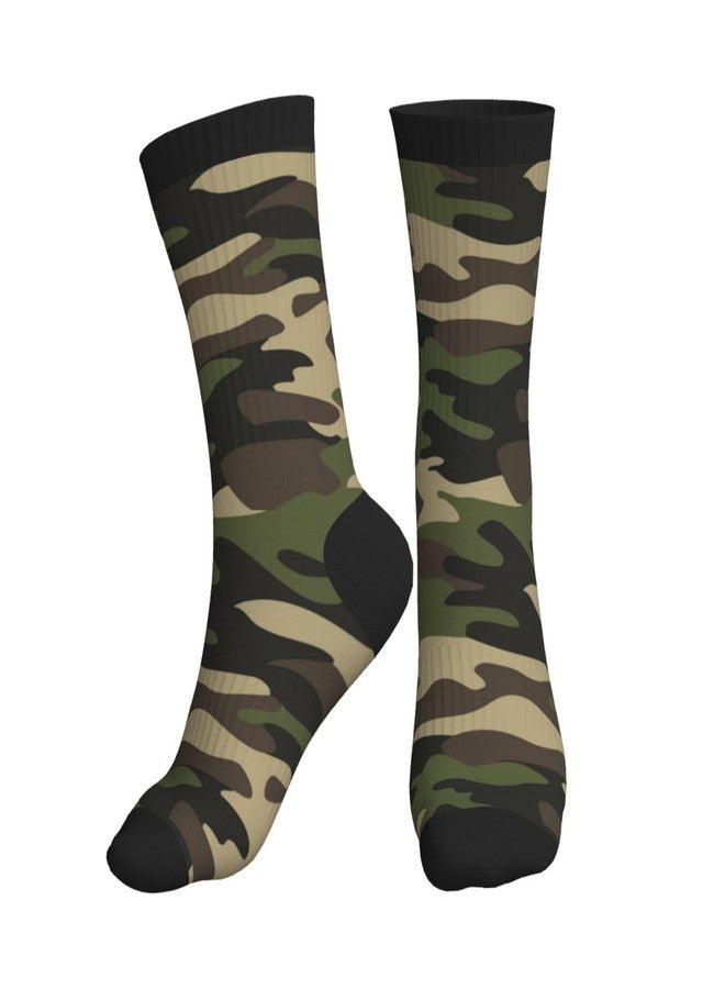 Lcokin Camo Athletic Sport Novelty Crew Socks Casual Crazy Dress Socks Gifts For Men Women - Image 1