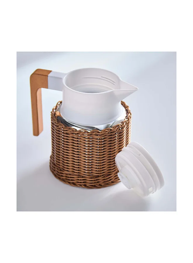 Home Box Ridge Rattan Stainless Steel Vacuum Flask 1200 ml