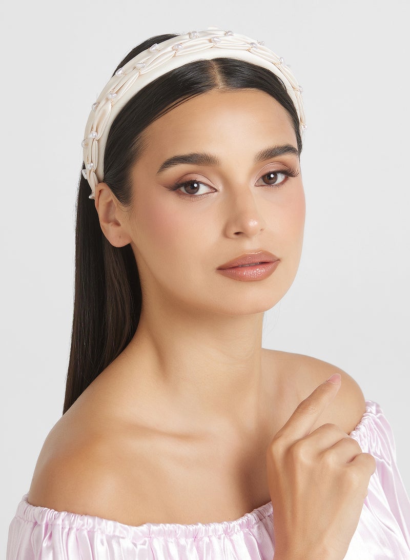Ella Limited Edition Pearl Woven Headband  - Image 4