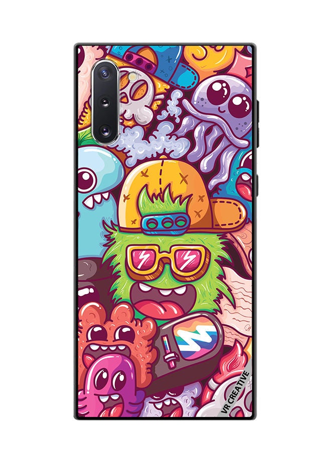 VR CREATIVE Protective Case Cover For Samsung Galaxy Note10 5G Graphitti Design Multicolour - Image 1