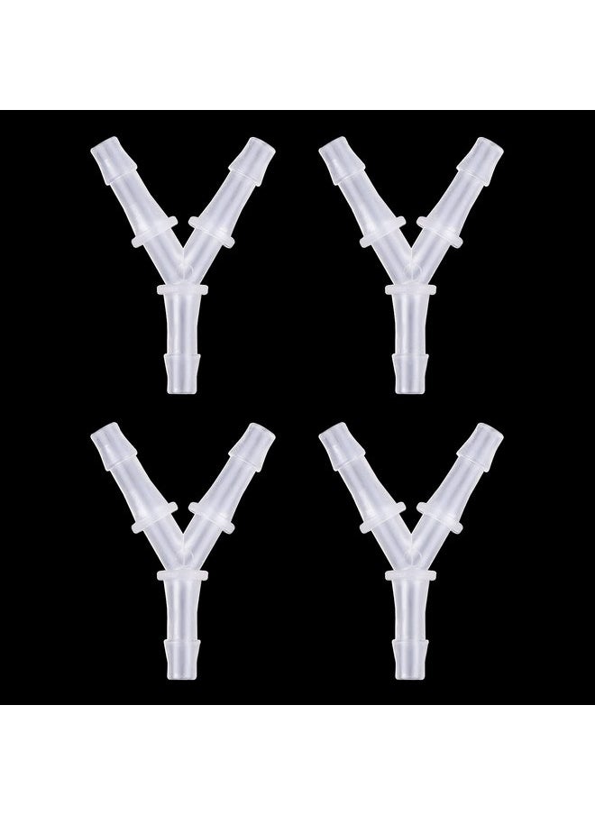 COBEE - cobee Aquarium Air Pump Connectors, 4 Pieces Y Shape Airline Tubing Connector Anti-Shedding Fish Tank Air Pump Connector Plastic Air Tube Adapters for 3/16 in Air Line - Image 1