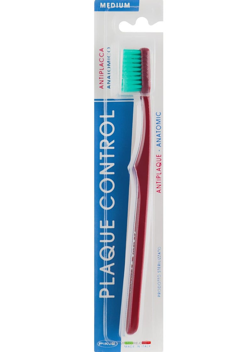 Piave Plaque Control Medium Toothbrush Effective Plaque Removal - Image 1