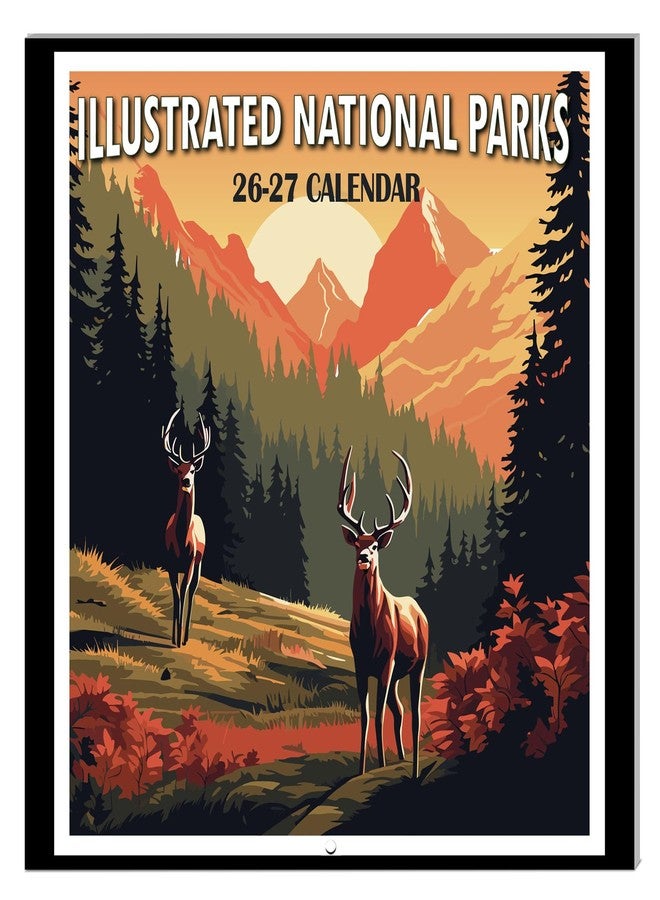 Coboll 2026-2027 Calendar - National Parks 2026-2027 Wall Calendar, 18 Monthly Square Calendar from Jul.2026 - Dec.2027, 12" x 24" (Open), Calendars with Thick Paper - Illustrated National Parks - Image 1