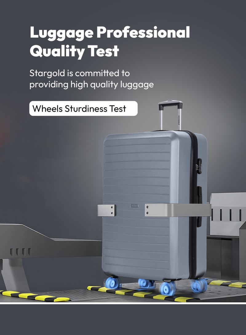 Suitcase Set of 4 PCS ABS Hardside Travel Luggage Bag