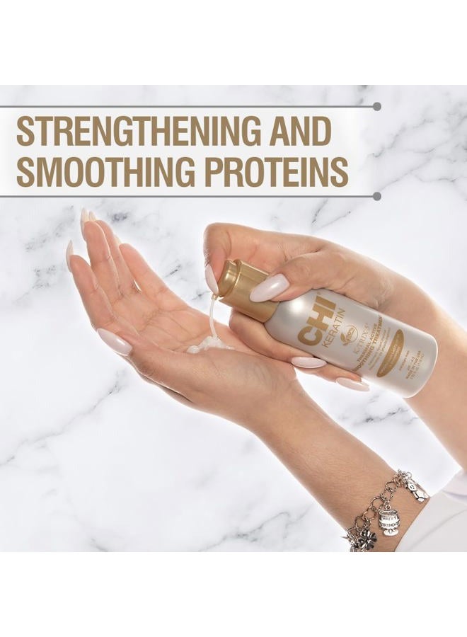 CHI علاج كيراتين K-Trix 5 لتنعيم الشعر، سيروم لتصفيف الشعر الناعم والخالي من التجاعيد، خالي من الكبريتات والبارابين، وغير مختبر على الحيوانات، 3.92 أونصة - Image 4