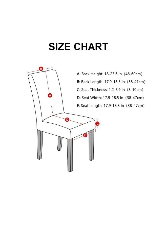Fabienne Woven Jacquard Stretch Fit Dining Chair Cover Beige - Image 2