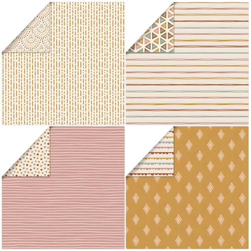 WLXTREE Boho Pattern Scrapbook Paper,24 Sheets 12 Designs Folded Flat Scrapbooking Paper Double Sided Colorful Decorative Craft Scrap Book Paper For Card Making Art Photo Album,12x12 Inch - Image 3