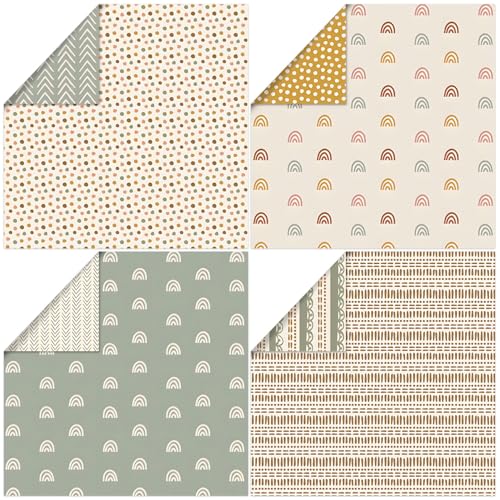 WLXTREE Boho Pattern Scrapbook Paper,24 Sheets 12 Designs Folded Flat Scrapbooking Paper Double Sided Colorful Decorative Craft Scrap Book Paper For Card Making Art Photo Album,12x12 Inch - Image 4