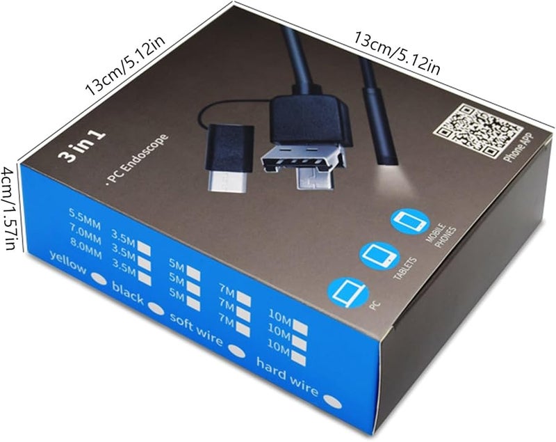 Waterproof Endoscope Borescope Inspection Camera with Adjustable LED Light - Image 4