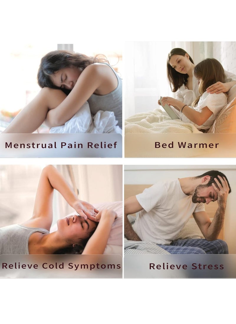 Hot Water Bottle with Soft Cover 2 Liter, Classic Rubber Hot Water Bag for Cramps, Neck, Shoulders Pain Relief, Hot Cold Pack for Hot and Cold Therapy and Feet Warmer