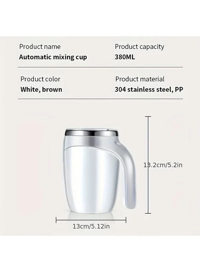 Grey White Automatic Magnetic Mixing Cup Large Capacity Portable Battery Operated - Image 3