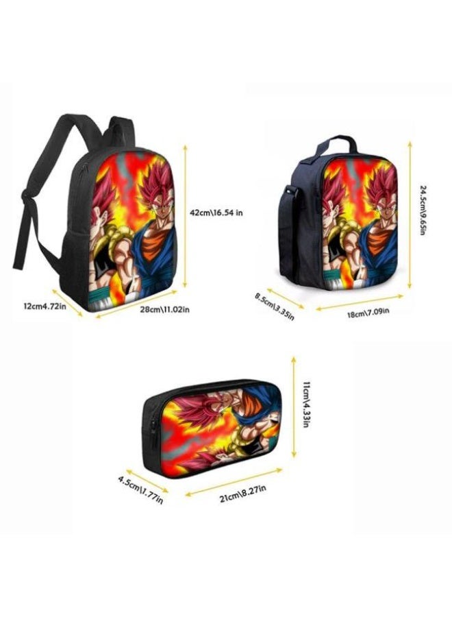 عام حقيبة الظهر المطبوعة الشائعة - مجموعة حقيبة الظهر المكونة من ثلاث قطع (يمكن استخدامها للطلاب والأطفال والأصدقاء للنزهات وتسلق الجبال وما إلى ذلك) - 11 - Image 5