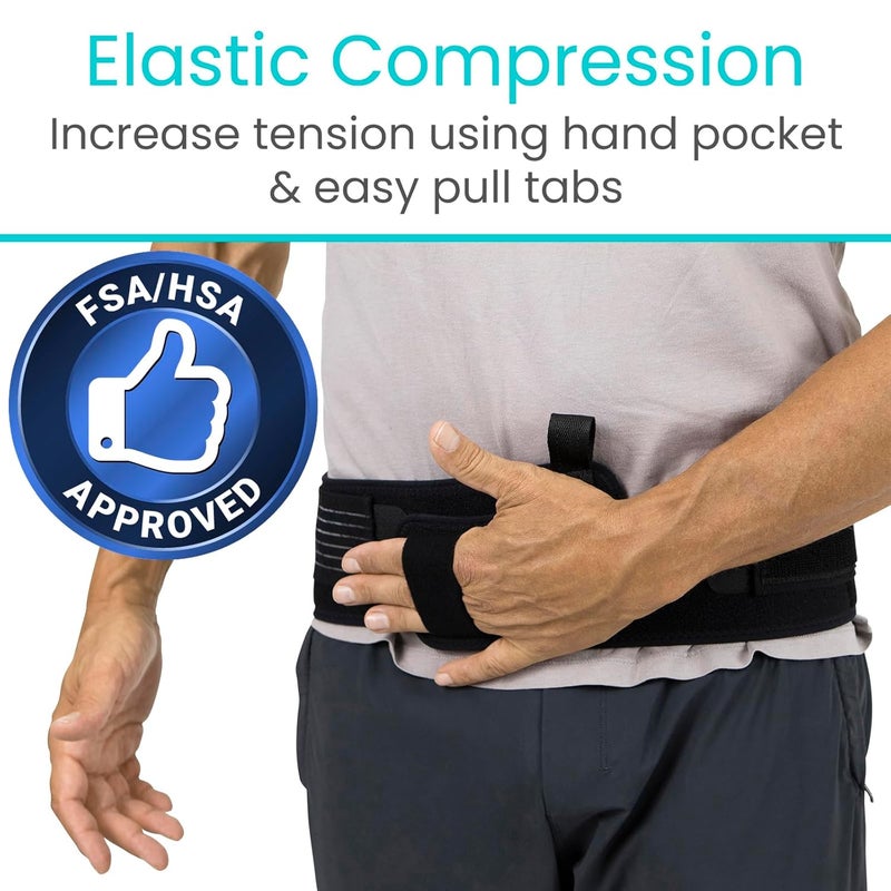 VIVE حزام الورك Vive لدعم مفصل العجز للنساء والرجال لدعم أسفل الظهر لعرق النسا وعصب العجز وقاع الحوض وتقوس العمود الفقري وآلام الحوض الأمامي قابل للتعديل حتى 45 - Image 3