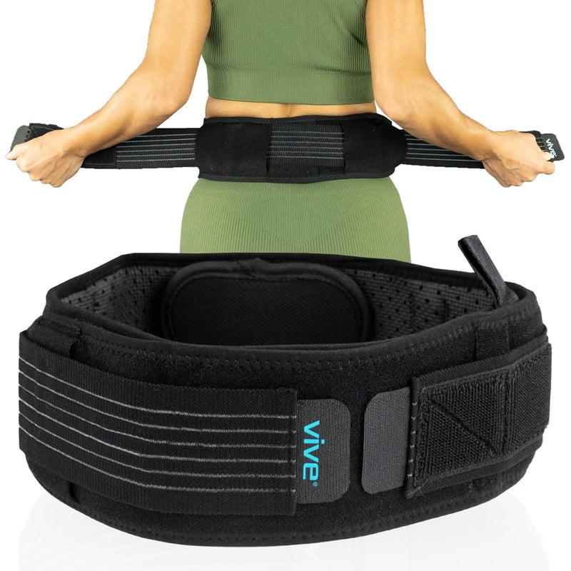 VIVE حزام الورك Vive لدعم مفصل العجز للنساء والرجال لدعم أسفل الظهر لعرق النسا وعصب العجز وقاع الحوض وتقوس العمود الفقري وآلام الحوض الأمامي قابل للتعديل حتى 45 - Image 1