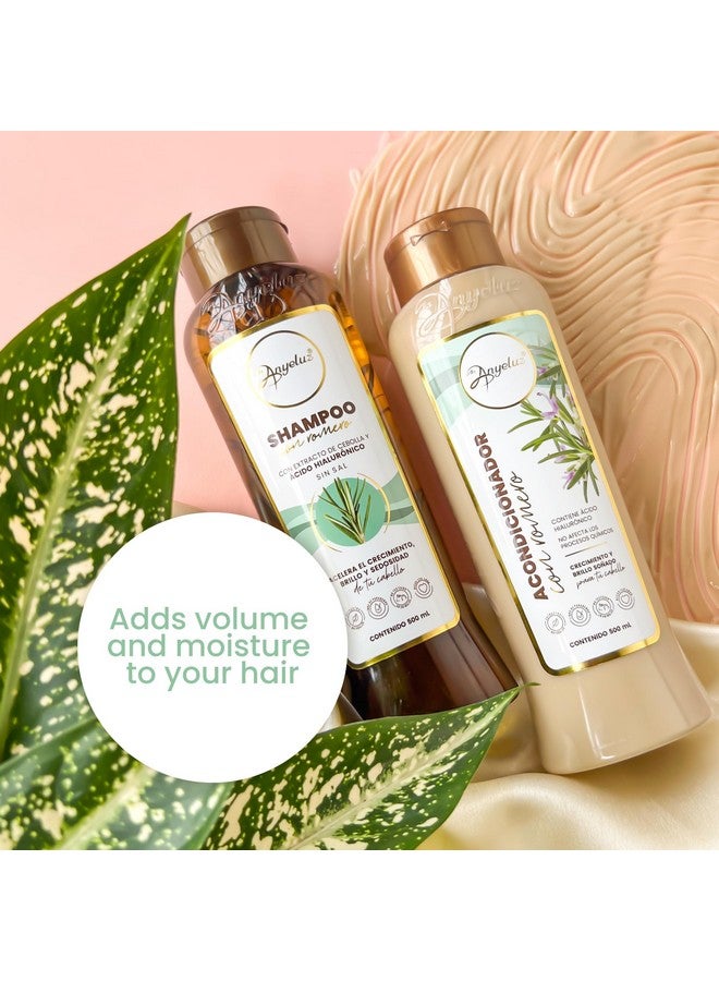 ANYELUZ ANYELUZ Rosemary Shampoo and Conditioner Set, with Hyaluronic Acid and Rosemary, Enhances Shine, Natural Extracts, Recommended for All Hair Types  - Image 5