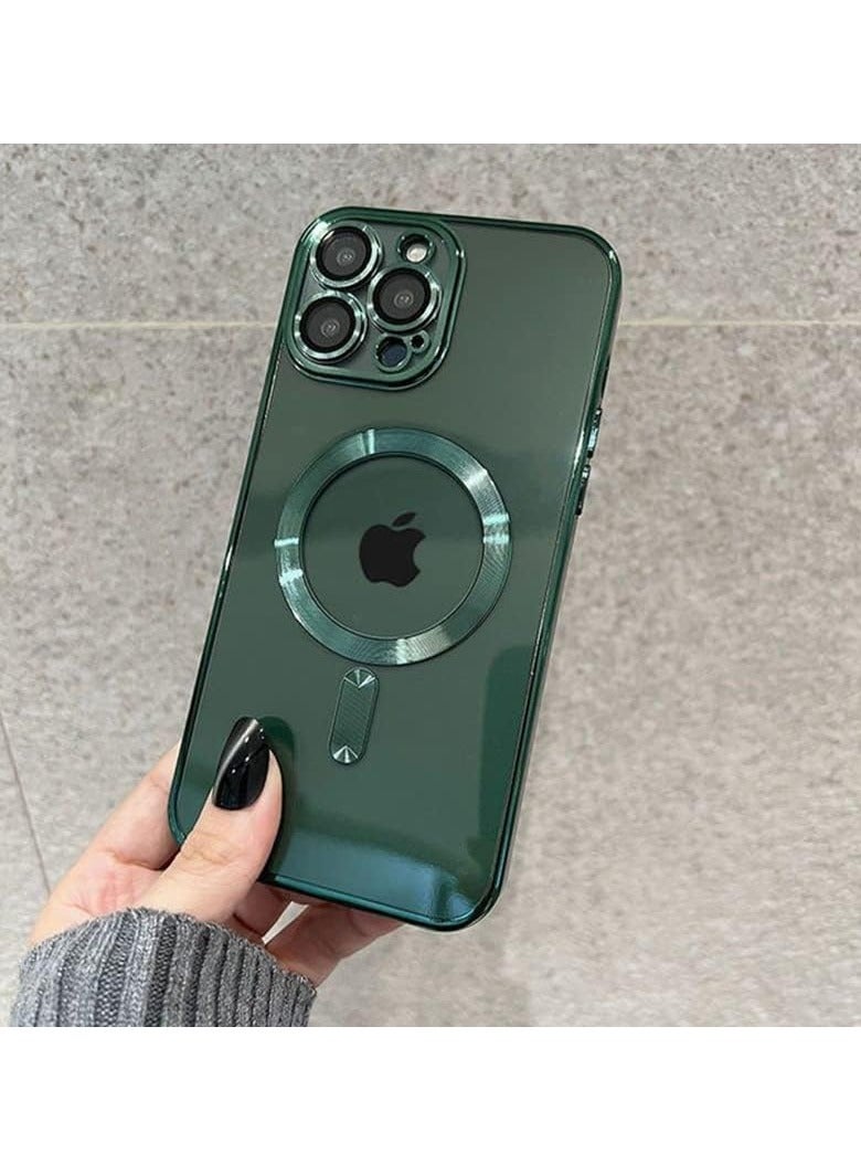 MIGOFAST iPhone 13 Pro Max Magnetic Case for Case Compatible with MagSafe Camera Lens Protector Plating Luxury Cover for Women Men Clear Soft Shockproof Protective Case - Image 5