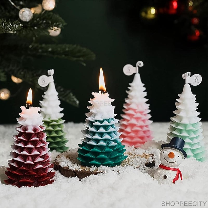 ShoppeeCity Cedar Christmas Tree Candle Mould I 3D Fondant Silicone Scented Wax Mould I Special for Christmas Succulent Molds for DIY Handmade Ornament Cake Dcor Aromatherapy Soap Resin Art Craft - Image 4
