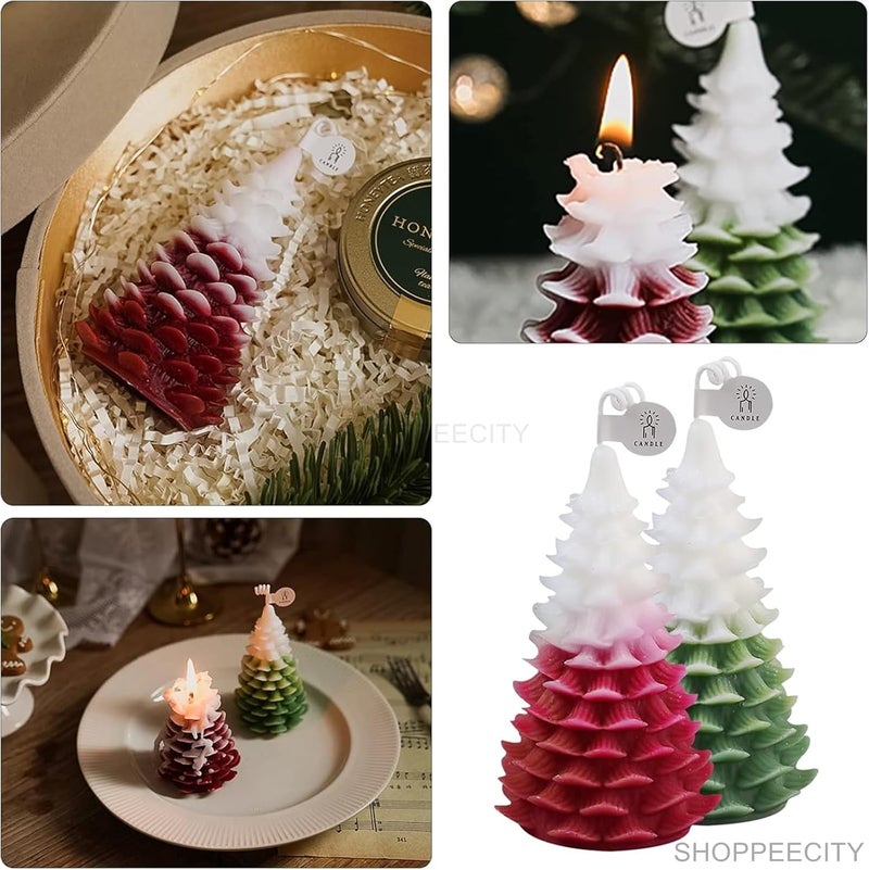 ShoppeeCity Cedar Christmas Tree Candle Mould I 3D Fondant Silicone Scented Wax Mould I Special for Christmas Succulent Molds for DIY Handmade Ornament Cake Dcor Aromatherapy Soap Resin Art Craft - Image 5