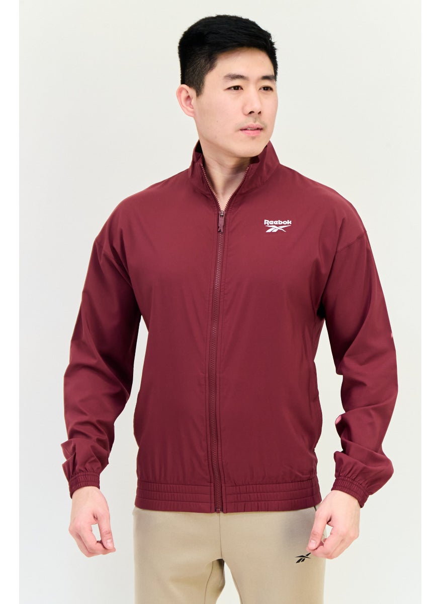 Reebok Men Sportswear Fit Long Sleeve Outdoor Sweatshirt, Maroon  - Image 1