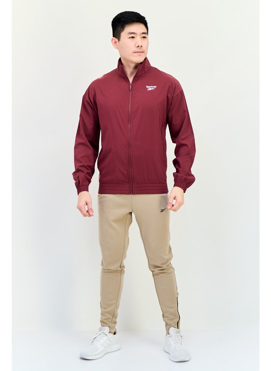 Reebok Men Sportswear Fit Long Sleeve Outdoor Sweatshirt, Maroon  - Image 4