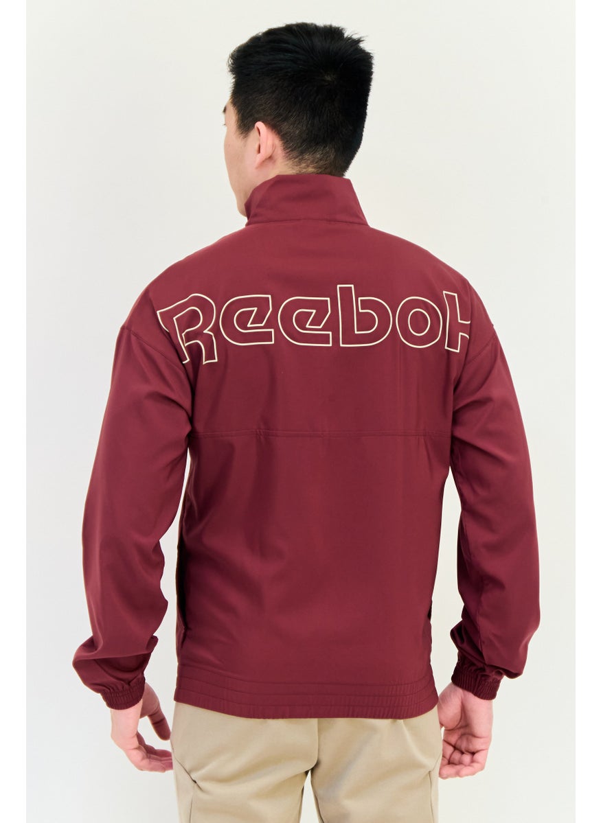 Reebok Men Sportswear Fit Long Sleeve Outdoor Sweatshirt, Maroon  - Image 3