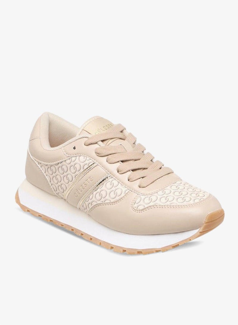 سيليست سنيكرز نسائي بطبعة شعار الماركة برباط - Image 1