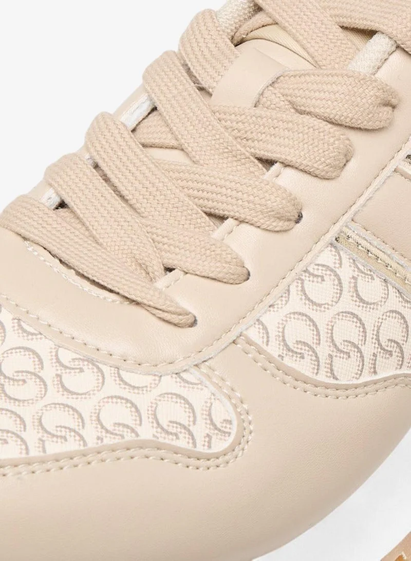 Celeste Women's Monogram Print Lace-Up Sneakers