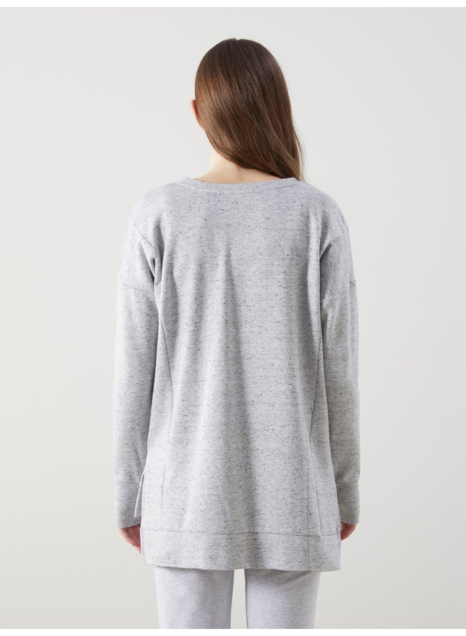 LC WAIKIKI Crew Neck Oversize Women's Sweatshirt Tunic - Image 4