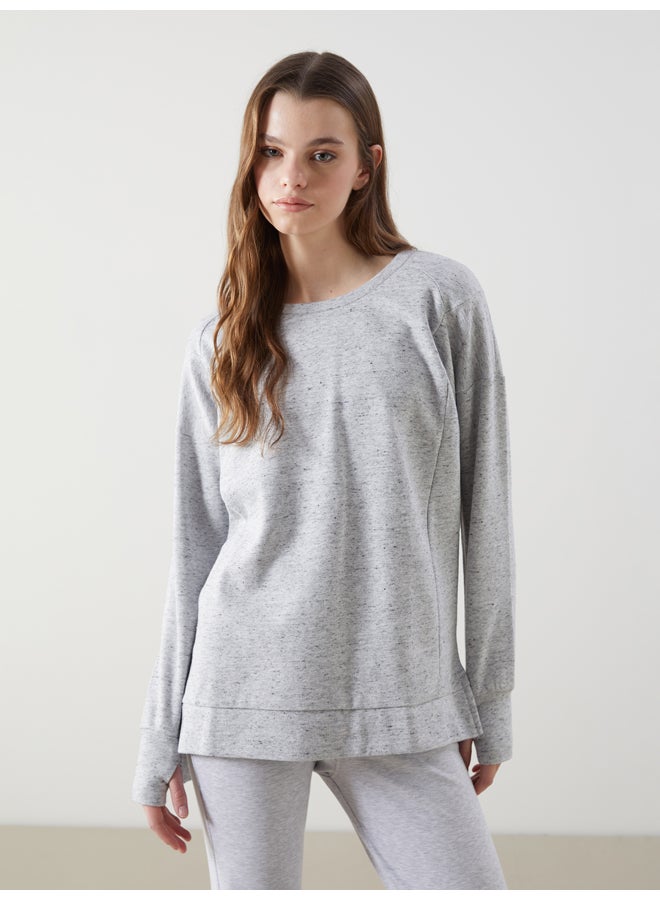 LC WAIKIKI Crew Neck Oversize Women's Sweatshirt Tunic - Image 1