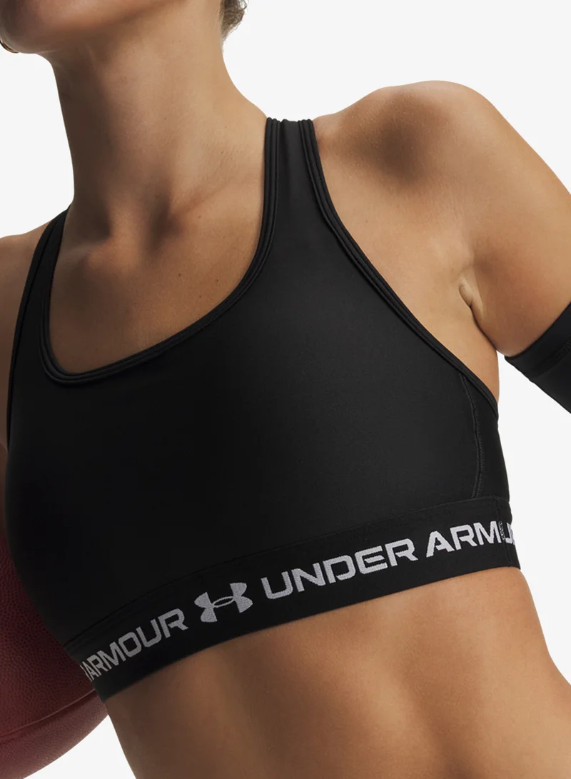 Under Armour Ultimate Black /  / White Crossback Mid Bra for Women | Best Price UAE
