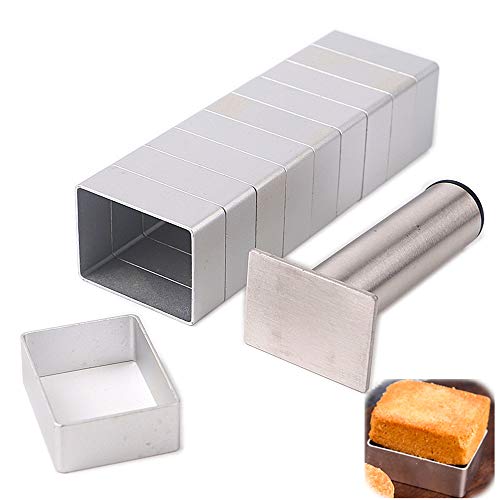 LoBake Rectangle shape aluminium pineapple cake mold stainless steel pressing stamp mooncake mould fondant cookie biscuit molds DIY - Image 1