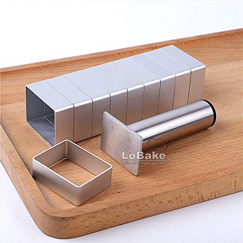 LoBake Rectangle shape aluminium pineapple cake mold stainless steel pressing stamp mooncake mould fondant cookie biscuit molds DIY - Image 3