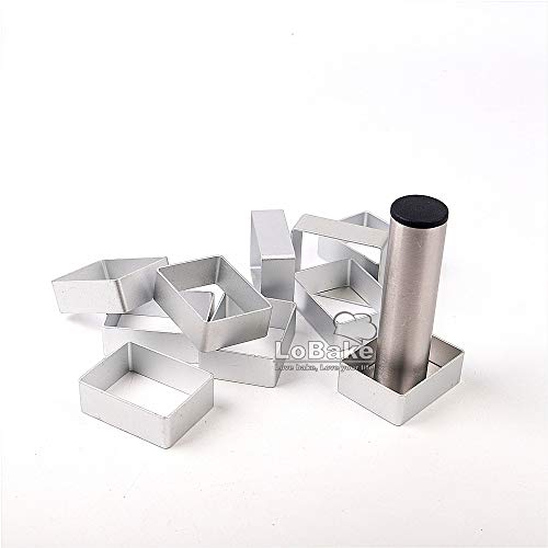 LoBake Rectangle shape aluminium pineapple cake mold stainless steel pressing stamp mooncake mould fondant cookie biscuit molds DIY - Image 4