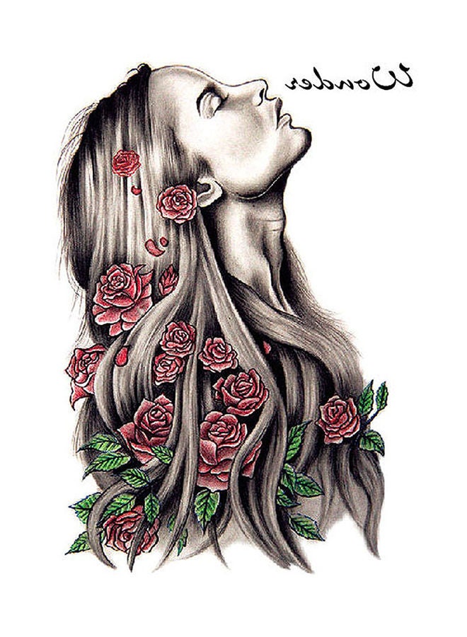 NIBEMINENT Ladylike Floral Design Temporary Tattoo Sticker