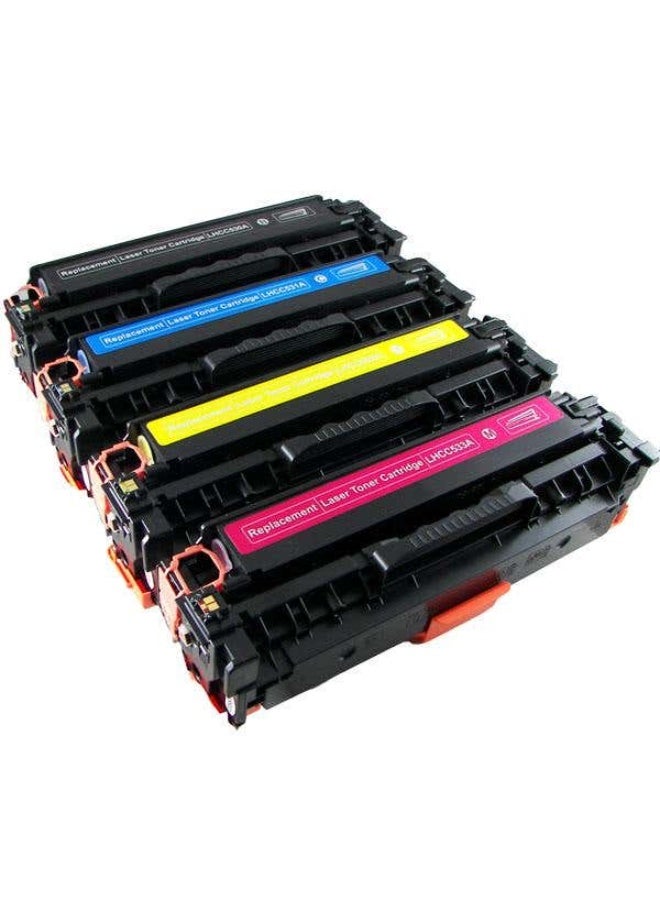 304A 4‑Color Compatible Toner Cartridge Set (CC530A/CC531A/CC532A/CC533A)