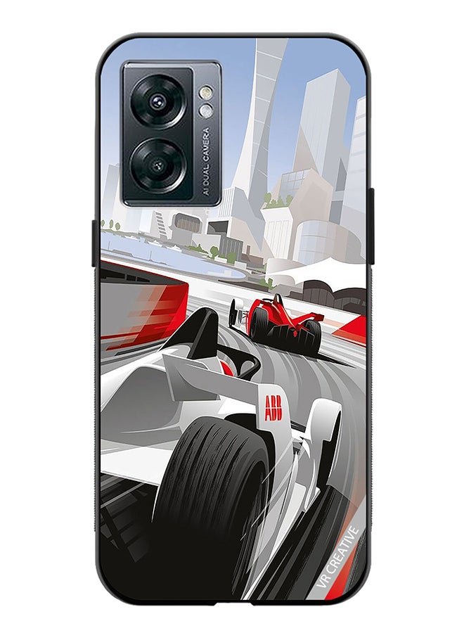 VR CREATIVE Protective Case Cover For Oppo A57 5G F1 Car Racing Design Multicolour - Image 1