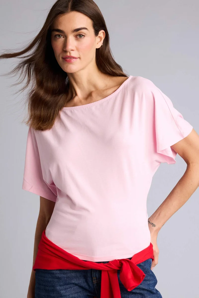 ديفاكتو Slim Fit One Shoulder Short Sleeve T-Shirt