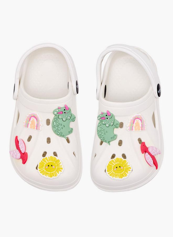 Aqua Girls Applique Detail Clogs - Image 3