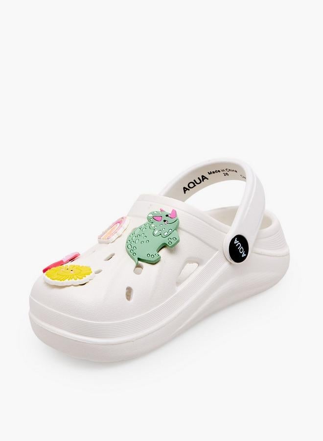 Aqua Girls Applique Detail Clogs - Image 4