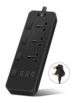 POWER Power Strip 2500W high-power Contact with 3 traditional sockets Multiple USB Plug Socket For Phone Charging 2m Extension Cable  - Image 1