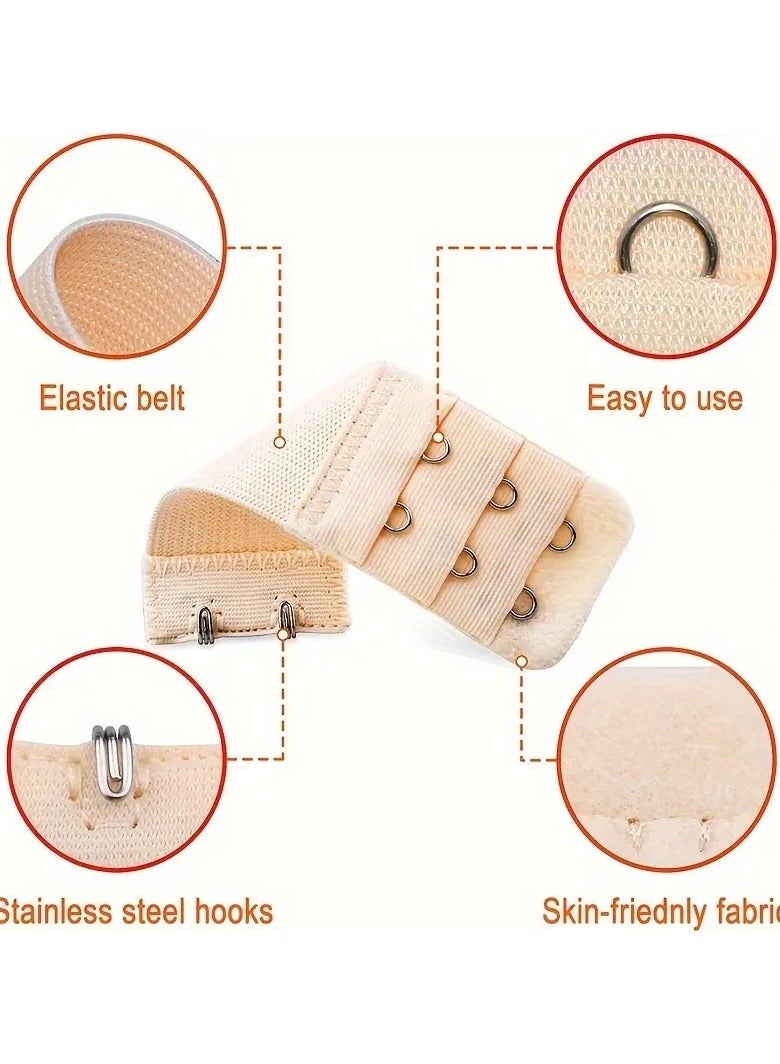 جلوسكي 6pcs الراحة تناسب حمالة الصدر الممتدات للنساء - حزام مرن قابل للتعديل ، ملحقات الملابس الداخلية الناعمة بألوان متنوعة ، بالإضافة إلى حجم حمالة الصدر - Image 2