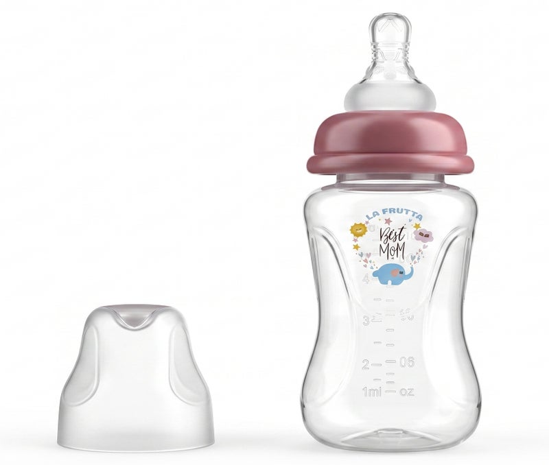 La Frutta La Fruta Comfort Plastic Bottle, Anti-Colic Air System for 0+ Months, 160ml Capacity, with Soft Silicone Teat, BPA-Free - Image 1