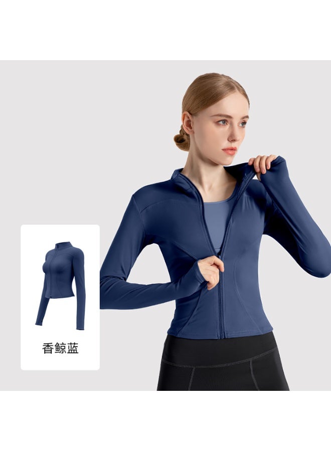 Women's Tracksuit Jacket Slim Fit Long Sleeved Fitness Coat Yoga Tops with Thumb Holes Gym Jacket Workout Sweatshirts  - Image 1
