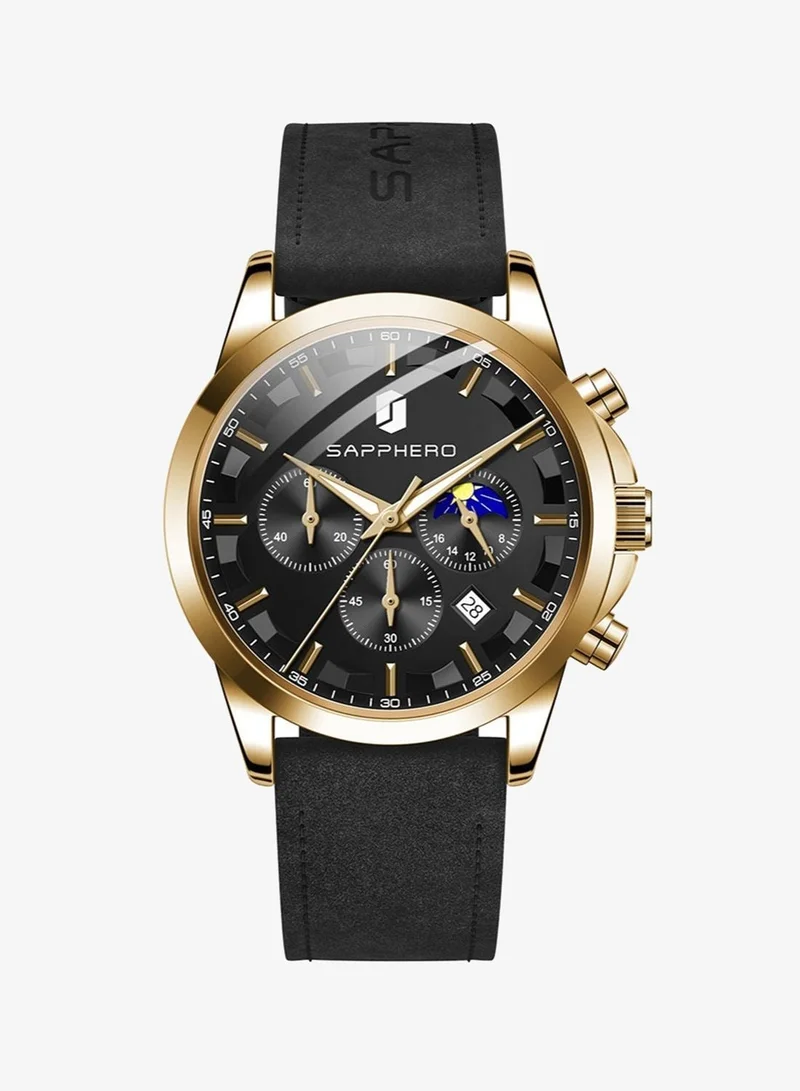 Sapphero  Watches for Men Analog Watch Mens Watches Waterproof Watch Silver Watch Quartz Chronograph Date Men's Wrist Watches Stainless Steel Casual Luxury Gifts for Men Unique Mens Dress Watch for Men | Best Price UAE