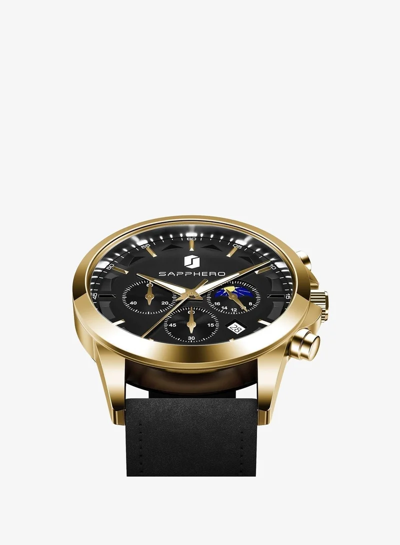 Sapphero  Watches for Men Analog Watch Mens Watches Waterproof Watch Silver Watch Quartz Chronograph Date Men's Wrist Watches Stainless Steel Casual Luxury Gifts for Men Unique Mens Dress Watch for Men | Best Price UAE